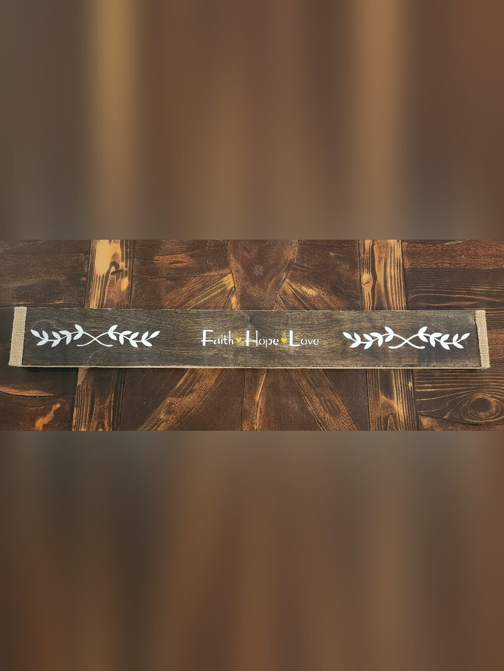 "Faith♡Hope♡Love" Rustic Wall Sign - New Handmade